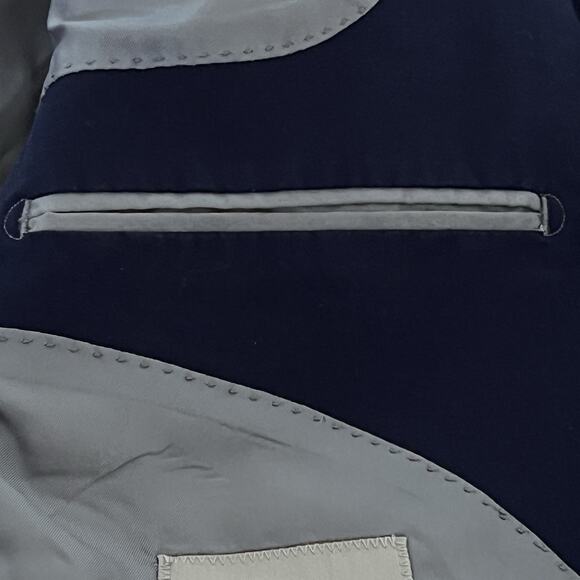 Samuel Windsor Mens Sport Business  Jacket Blazer 40L Navy Blue Cotton READ - Picture 10 of 13